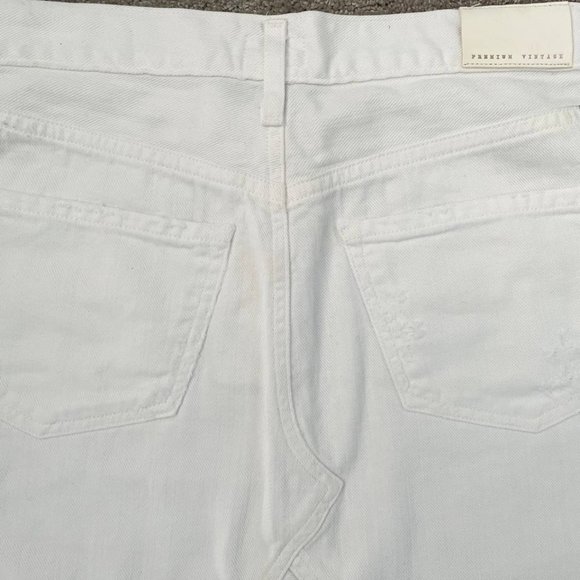 Citizens of Humanity Premium Vintage Distressed White Jean Skirt - Picture 6 of 7